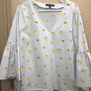 Bell Sleeve Lemon Blouse From Banana Republic